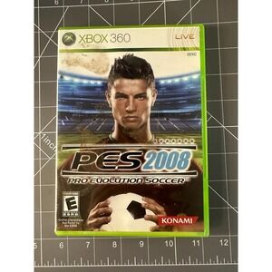 Pro Evo Soccer 2008 - Microsoft Xbox 360 Live, Case/disc/insert. Tested/working